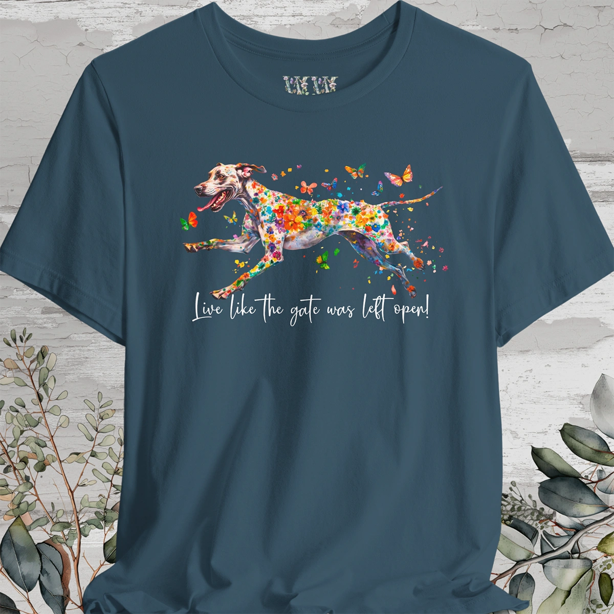 Great Dane #2 "Live like the gate was left open" Unisex T shirt