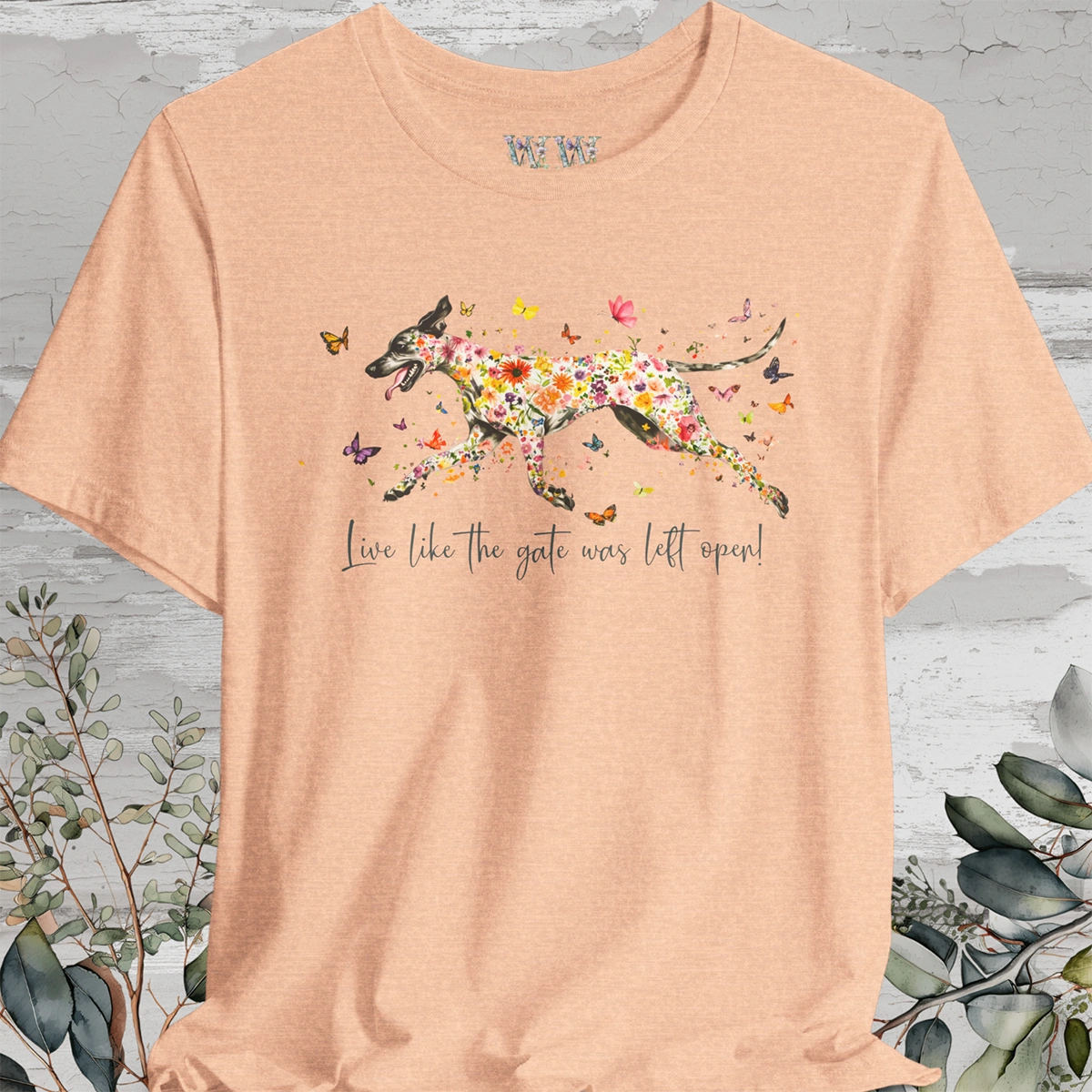 Great Dane #1 "Live like the gate was left open" Unisex T shirt