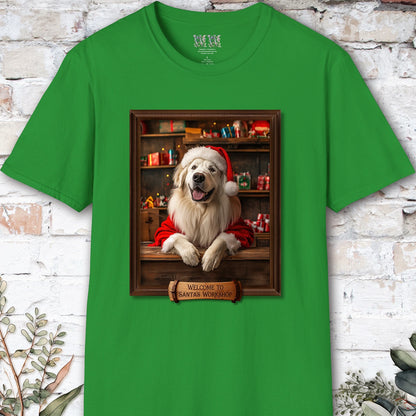 Great Pyrenees Santa's Workshop Unisex T shirt