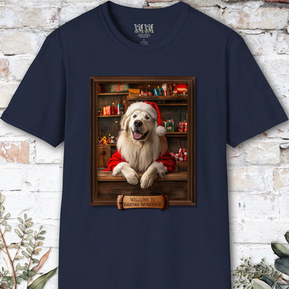 Great Pyrenees Santa's Workshop Unisex T shirt
