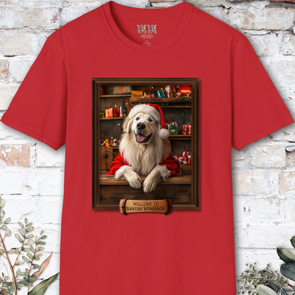 Great Pyrenees Santa's Workshop Unisex T shirt