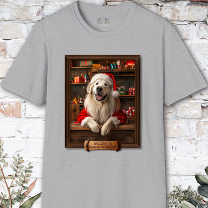 Great Pyrenees Santa's Workshop Unisex T shirt