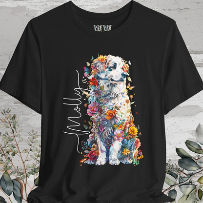 Great Pyrenees Floral Personalized T shirt