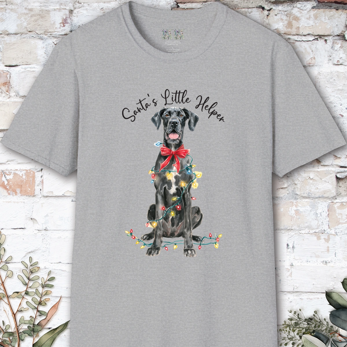 Great Dane #3 Santa's little helper. unisex T shirt