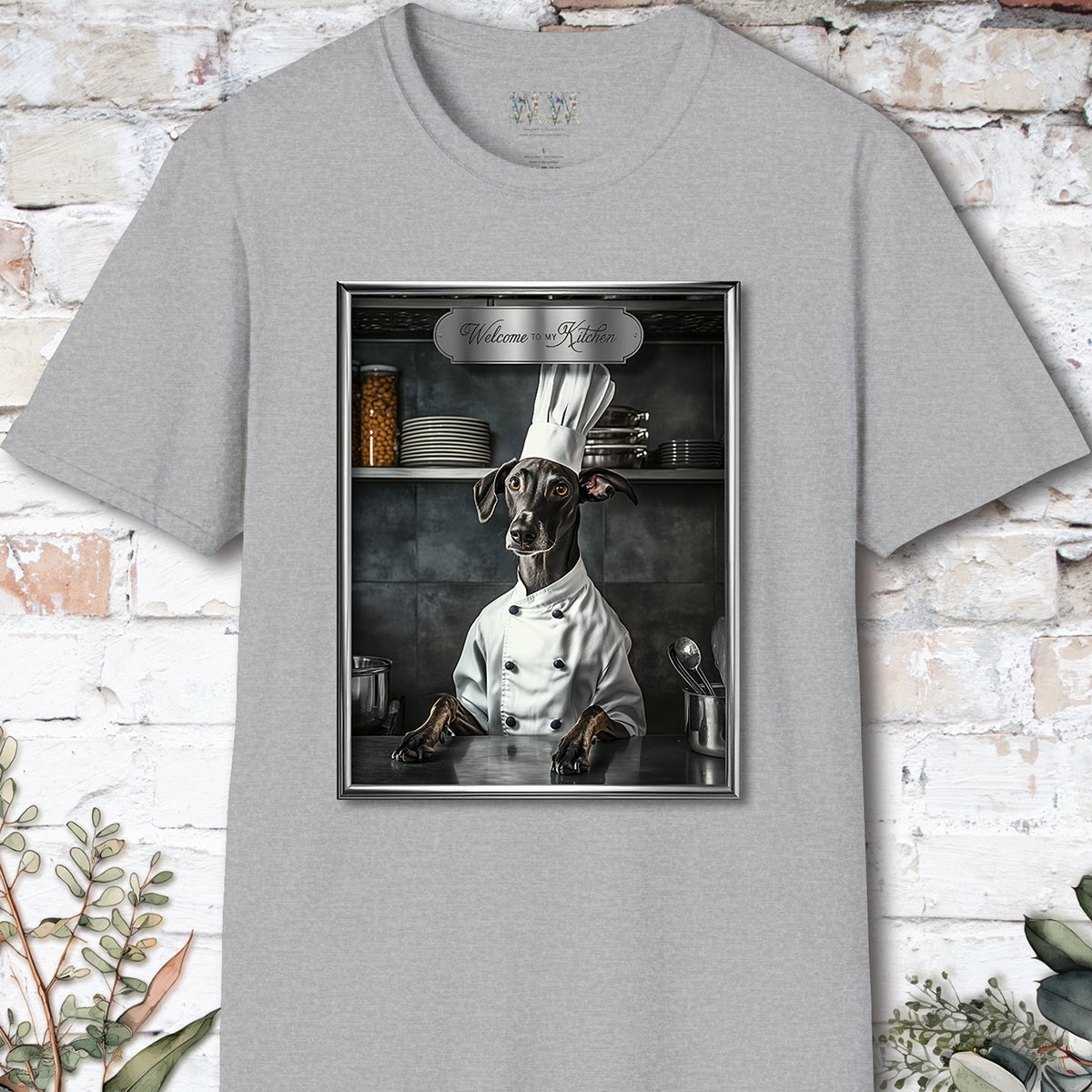 Greyhound Chef Unisex T shirt
