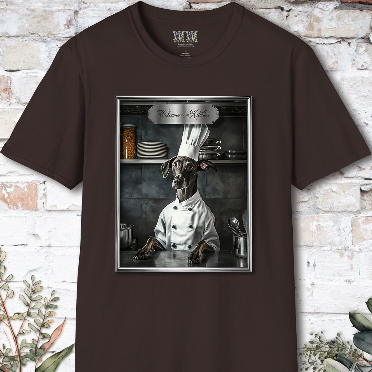 Greyhound Chef Unisex T shirt