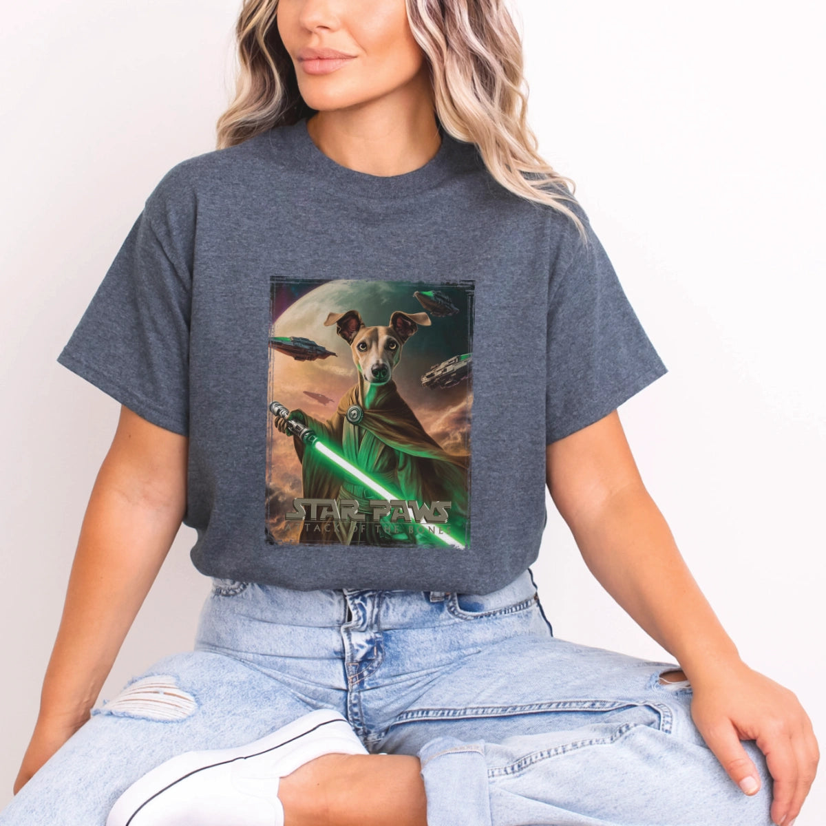 Greyhound Star Paws Unisex T shirt