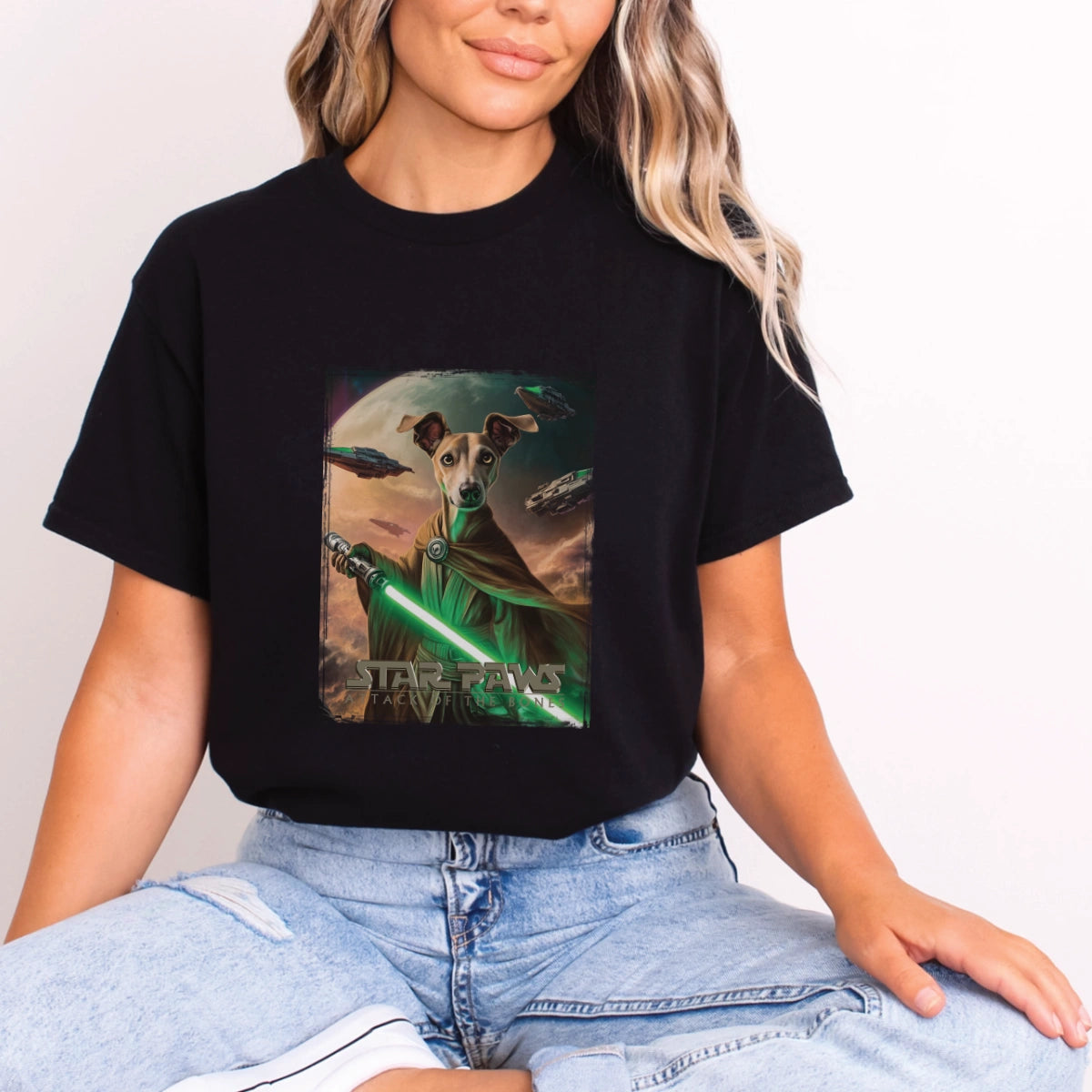 Greyhound Star Paws Unisex T shirt