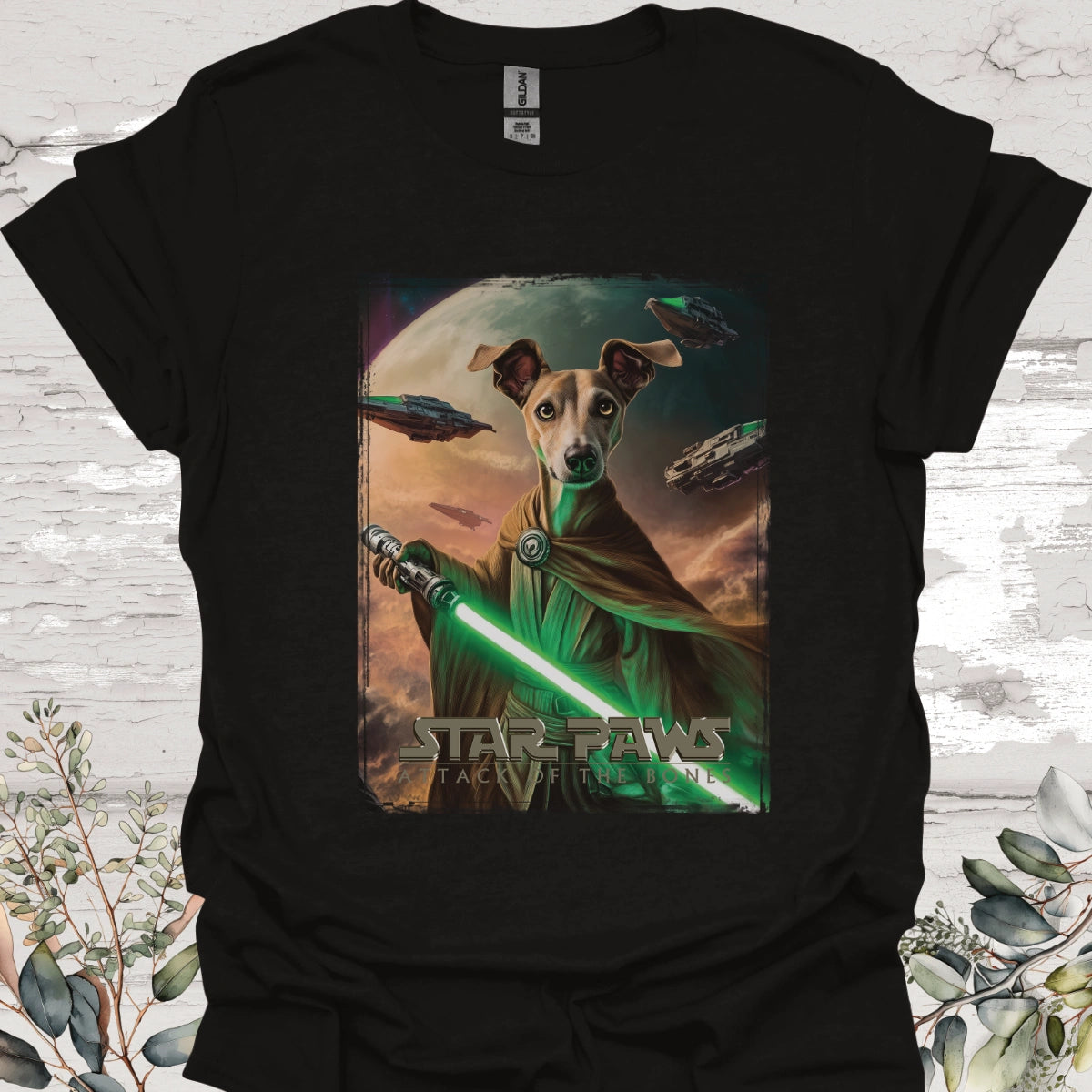 Greyhound Star Paws Unisex T shirt