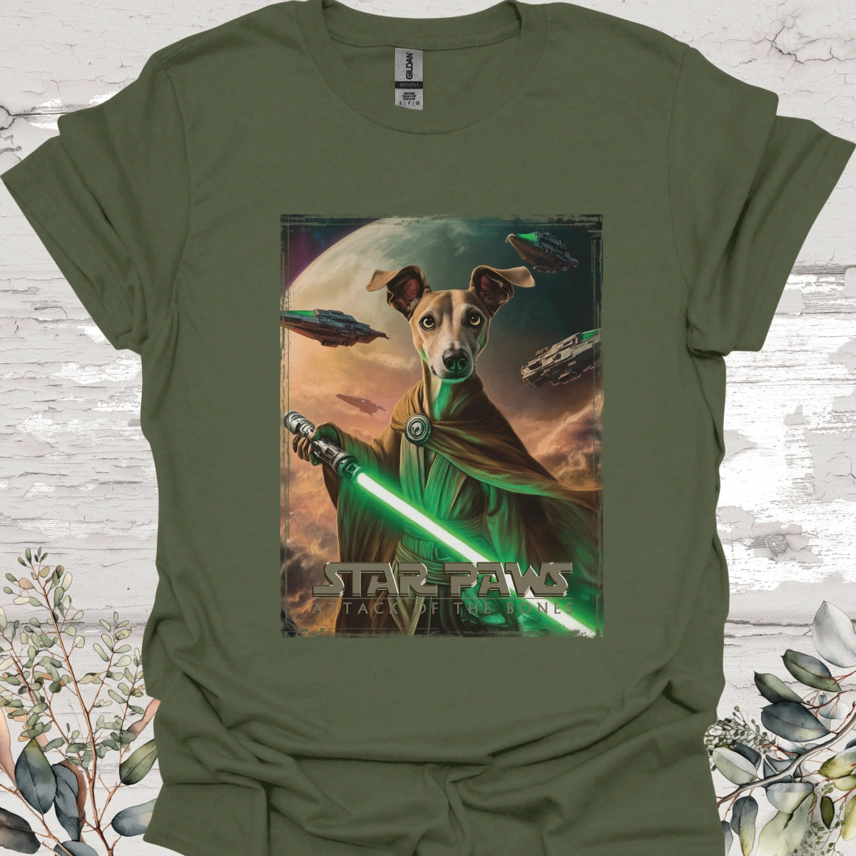 Greyhound Star Paws Unisex T shirt