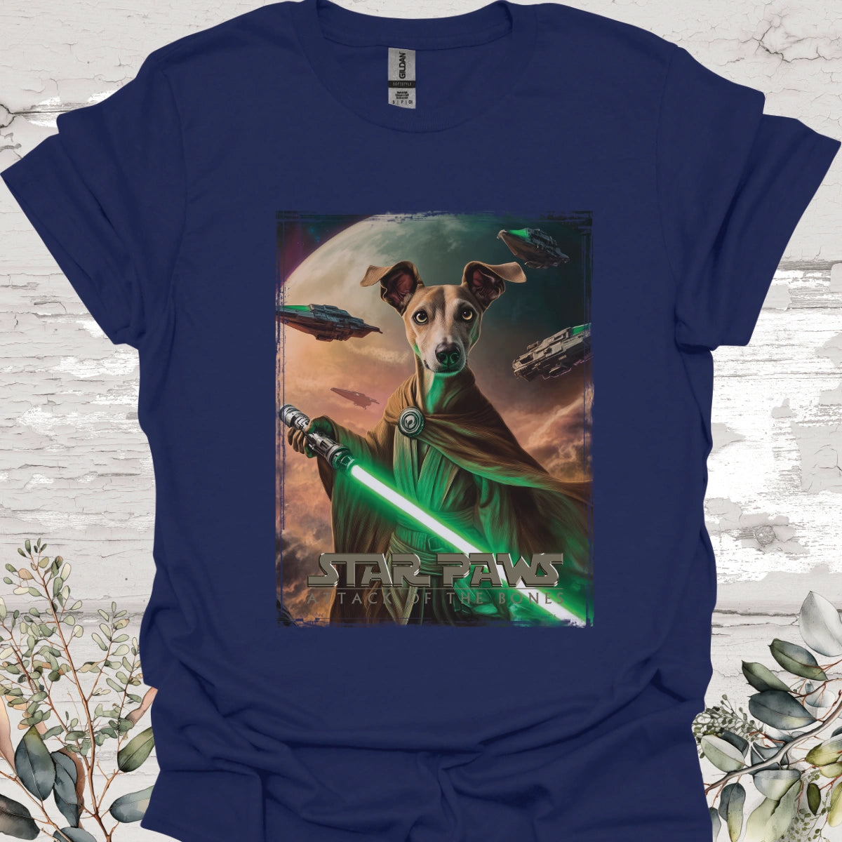 Greyhound Star Paws Unisex T shirt