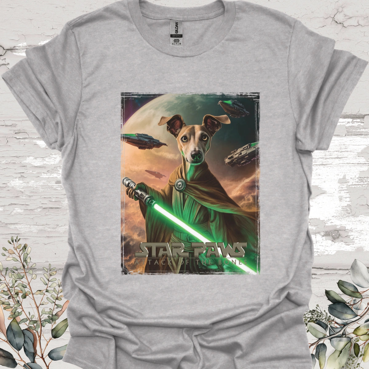 Greyhound Star Paws Unisex T shirt