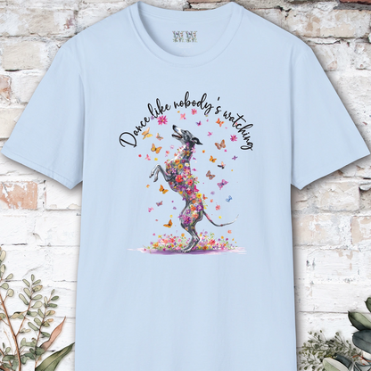 Greyhound #1 "Dance like nobody's watching" unisex T shirt