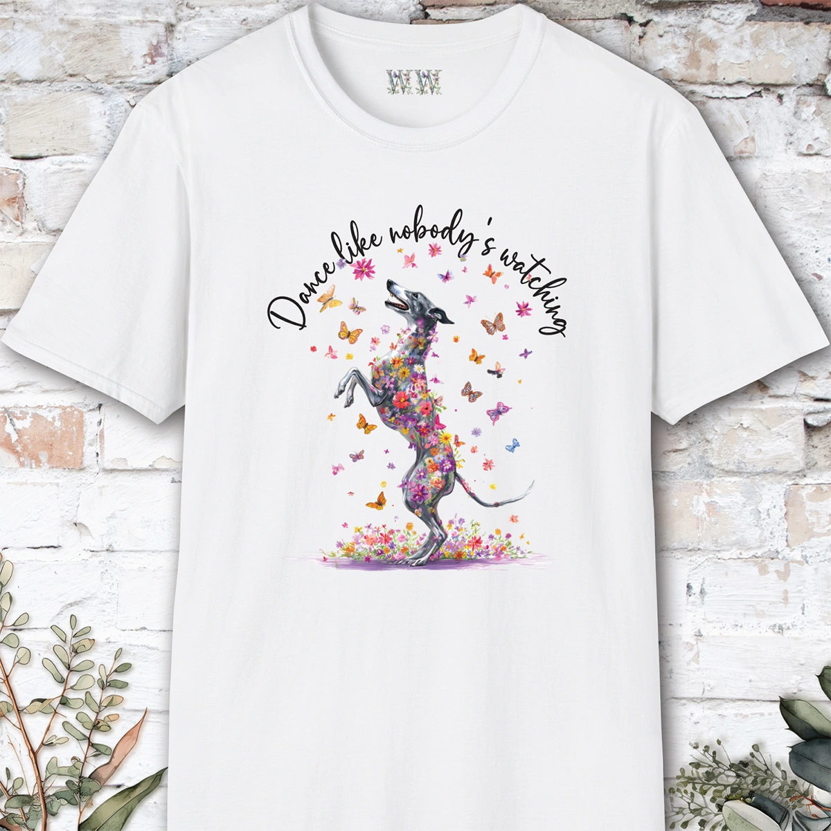 Greyhound #1 "Dance like nobody's watching" unisex T shirt