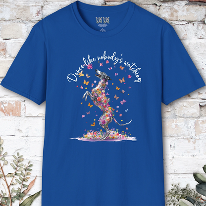 Greyhound #1 "Dance like nobody's watching" unisex T shirt