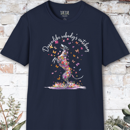Greyhound #1 "Dance like nobody's watching" unisex T shirt