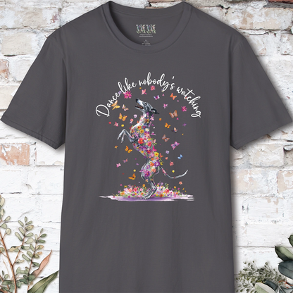 Greyhound #1 "Dance like nobody's watching" unisex T shirt