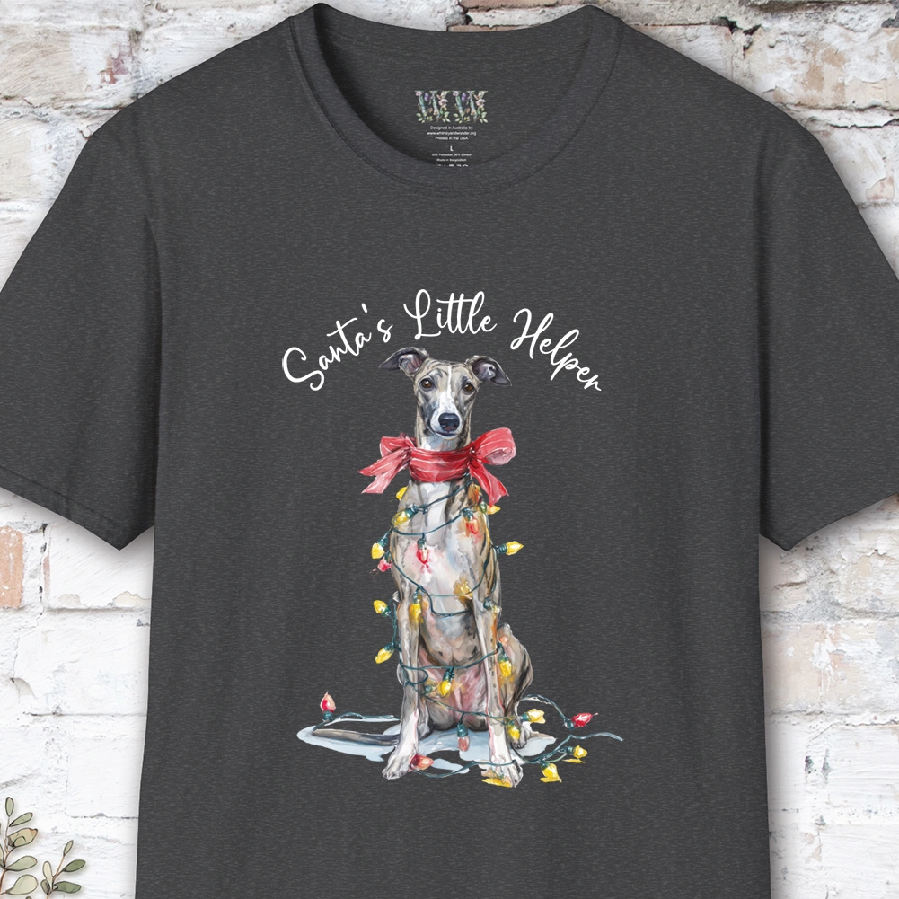 Greyhound #1 Santa's little helper. unisex T shirt