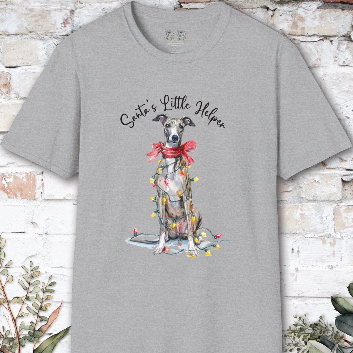 Greyhound #1 Santa's little helper. unisex T shirt