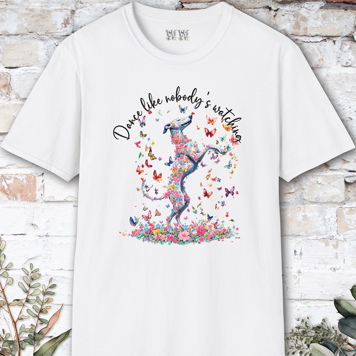 Greyhound #2 "Dance like nobody's watching" unisex T shirt