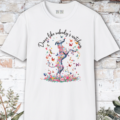 Greyhound #2 "Dance like nobody's watching" unisex T shirt