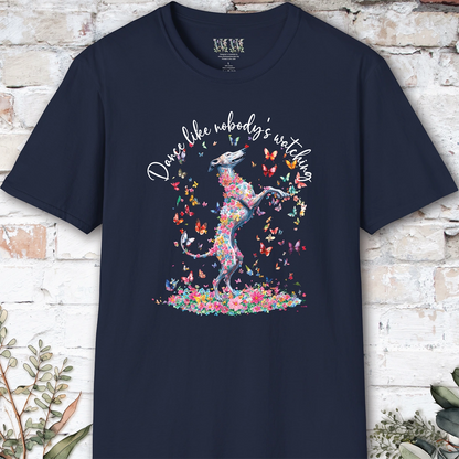 Greyhound #2 "Dance like nobody's watching" unisex T shirt
