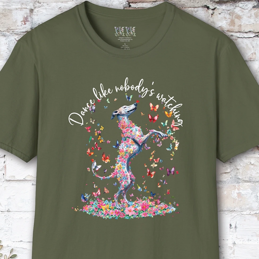 Greyhound #2 "Dance like nobody's watching" unisex T shirt