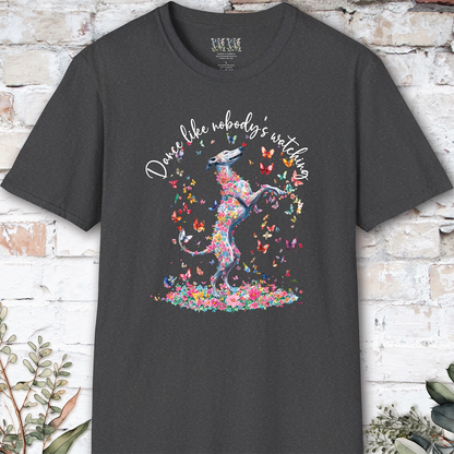 Greyhound #2 "Dance like nobody's watching" unisex T shirt