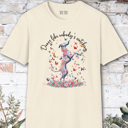 Greyhound #2 "Dance like nobody's watching" unisex T shirt