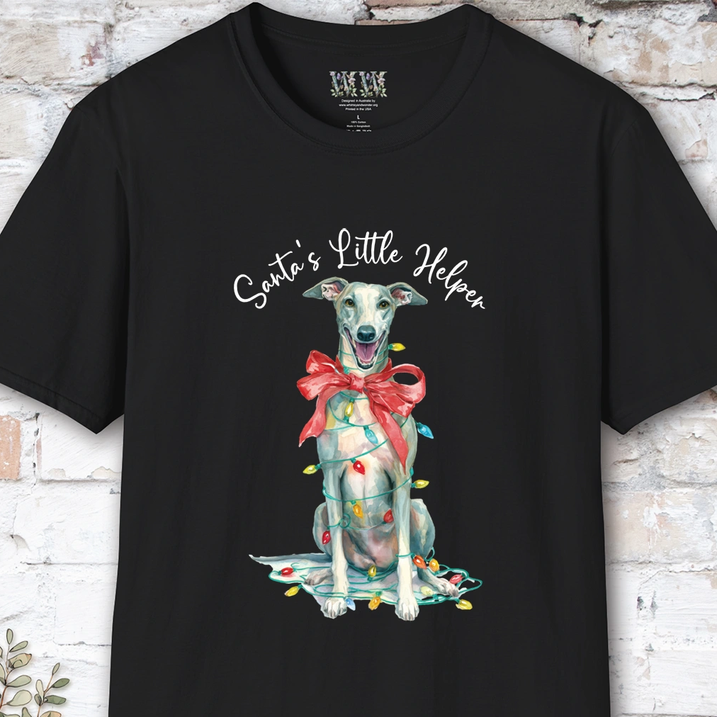 Greyhound #2 Santa's little helper. unisex T shirt