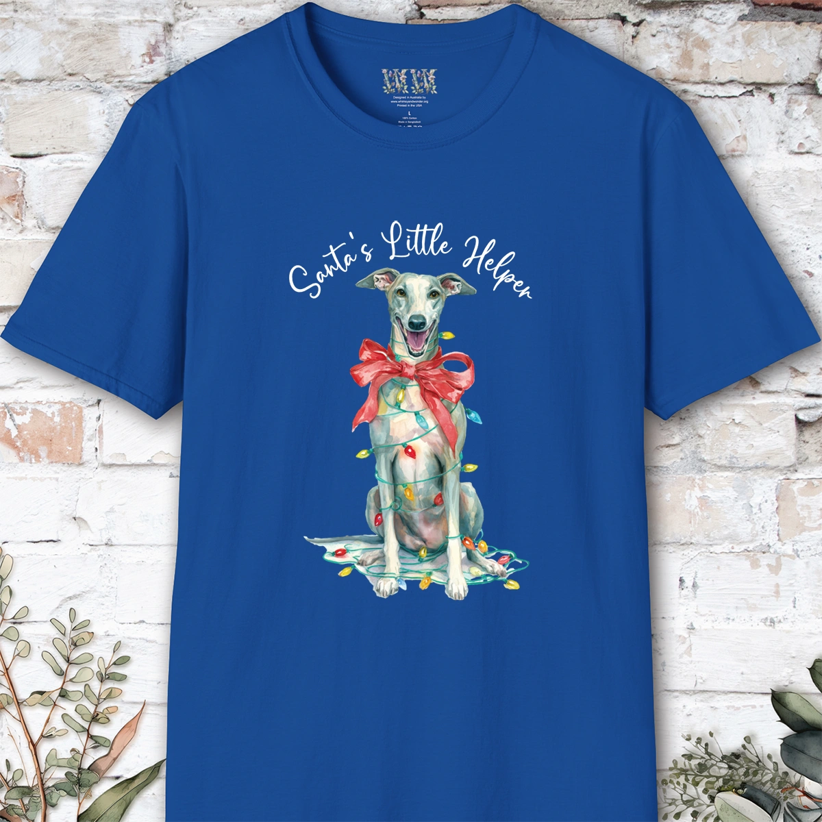 Greyhound #2 Santa's little helper. unisex T shirt