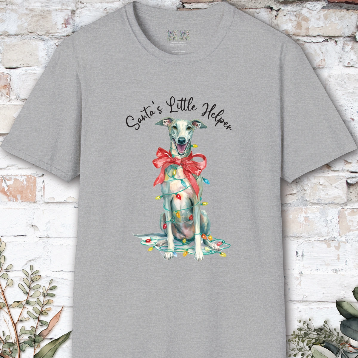 Greyhound #2 Santa's little helper. unisex T shirt