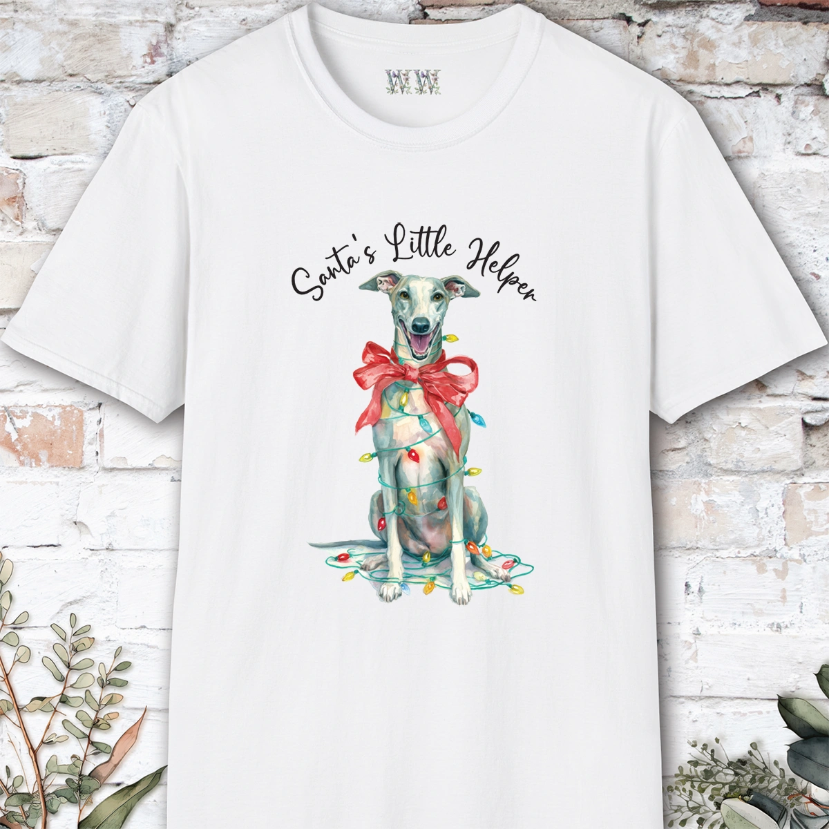Greyhound #2 Santa's little helper. unisex T shirt