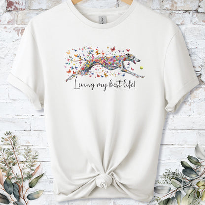 Greyhound #5 'Living my best life' T shirt