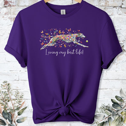 Greyhound #5 'Living my best life' T shirt