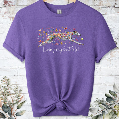 Greyhound #5 'Living my best life' T shirt