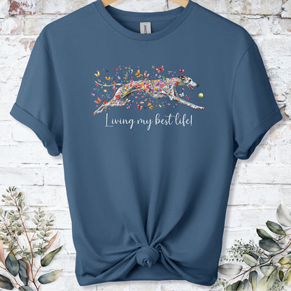 Greyhound #5 'Living my best life' T shirt