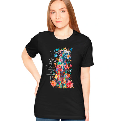 GREYHOUND floral Unisex tee shirt