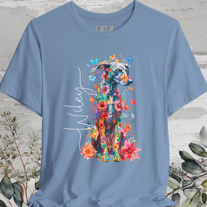 GREYHOUND floral Unisex tee shirt