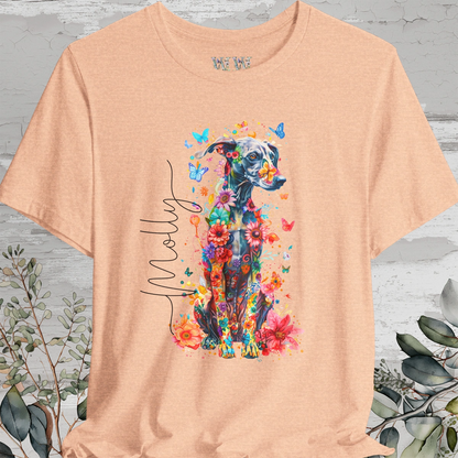 GREYHOUND floral Unisex tee shirt