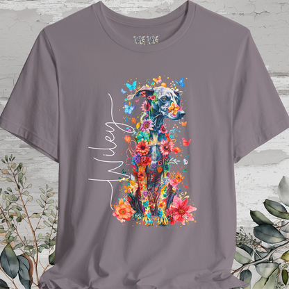 GREYHOUND floral Unisex tee shirt