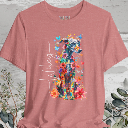 GREYHOUND floral Unisex tee shirt