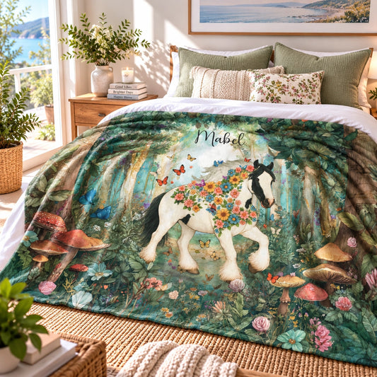 GYPSY VANNER BLANKET Personalised Mystical Forest Blanket