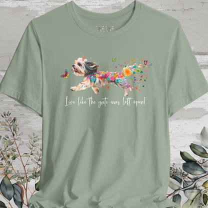 Havanese #2 "Live like the gate was left open" Unisex T shirt