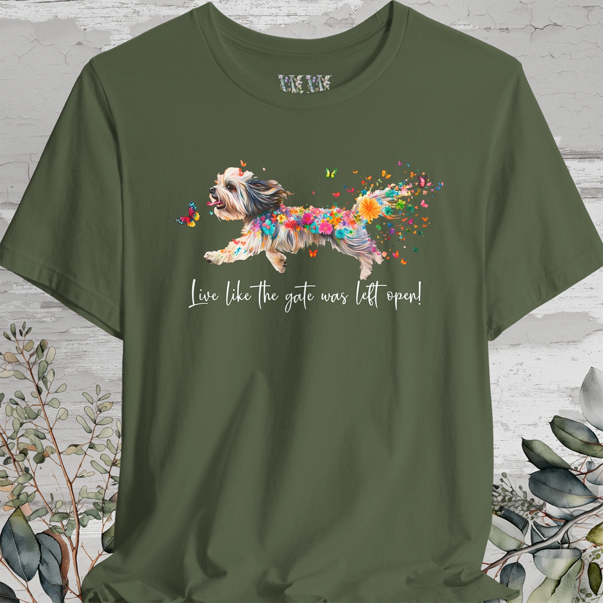 Havanese #2 "Live like the gate was left open" Unisex T shirt