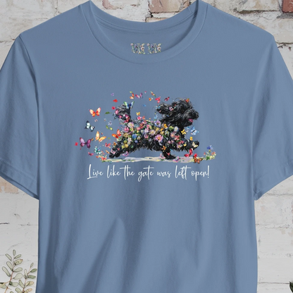 Havanese #3  "Live like the gate was left open" Unisex T shirt