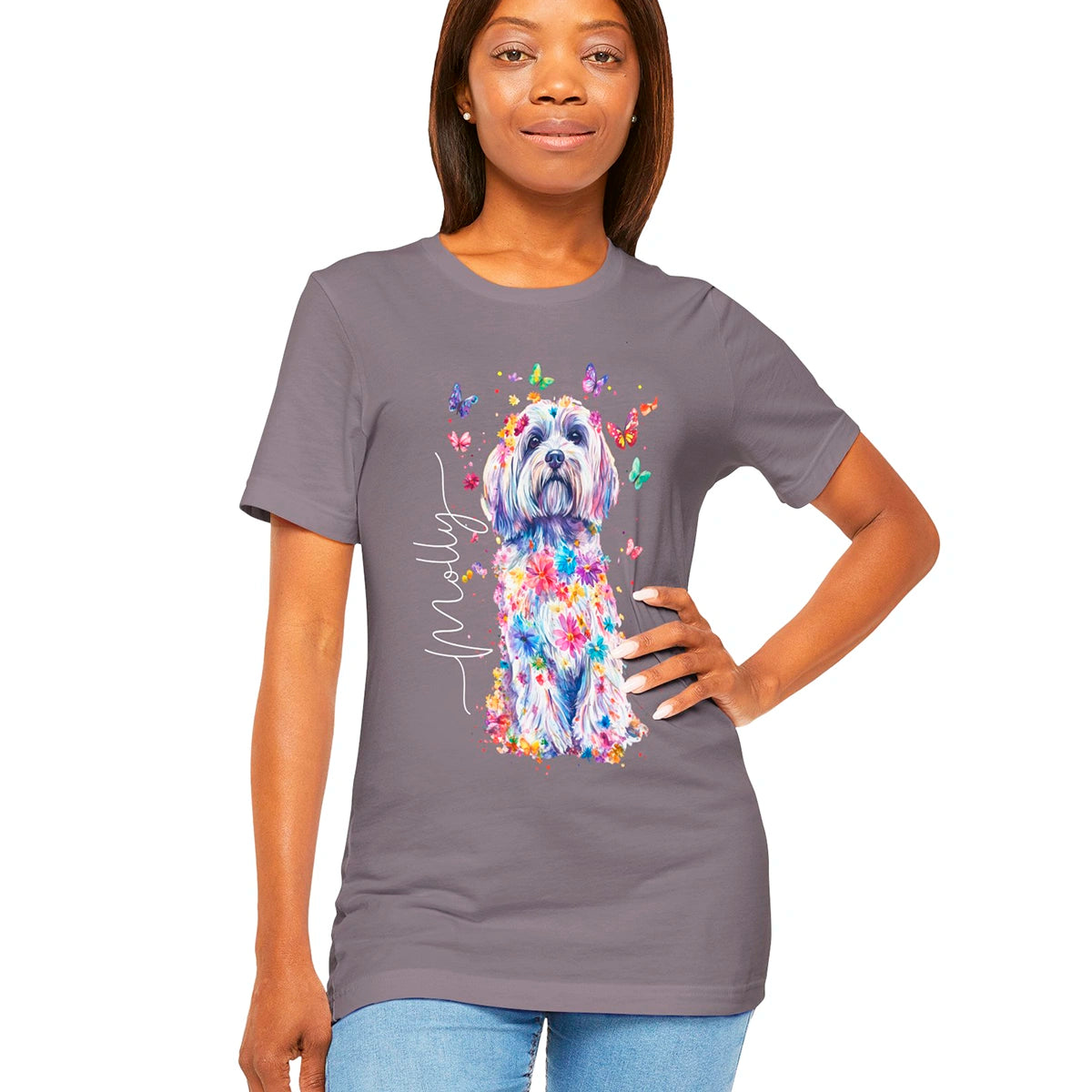 Havanese Floral Personalized T shirt