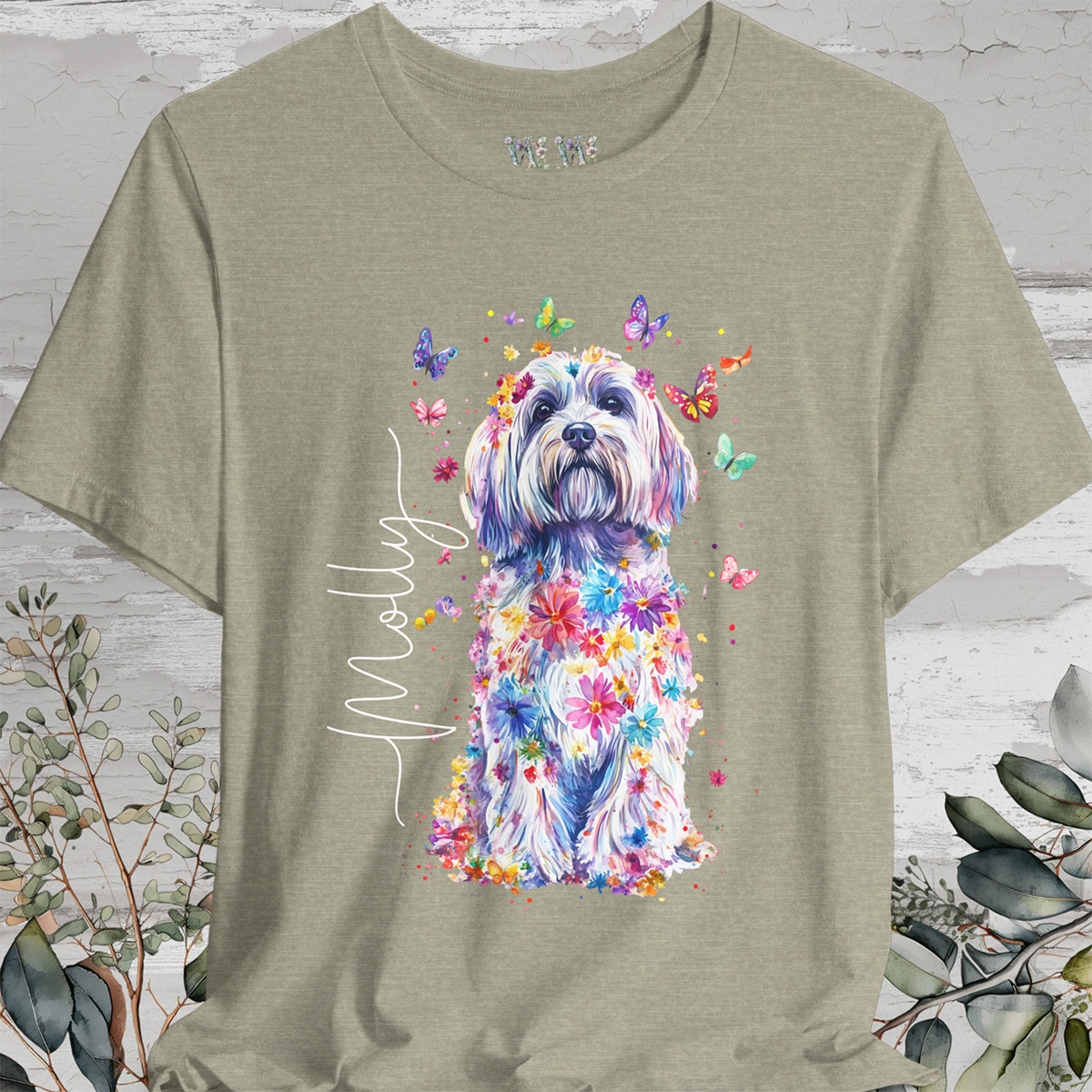 Havanese Floral Personalized T shirt