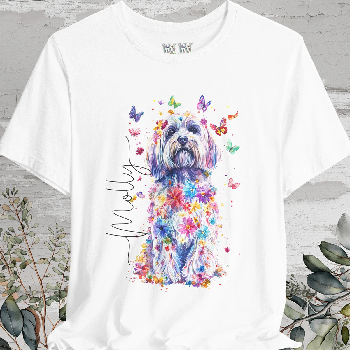 Havanese Floral Personalized T shirt