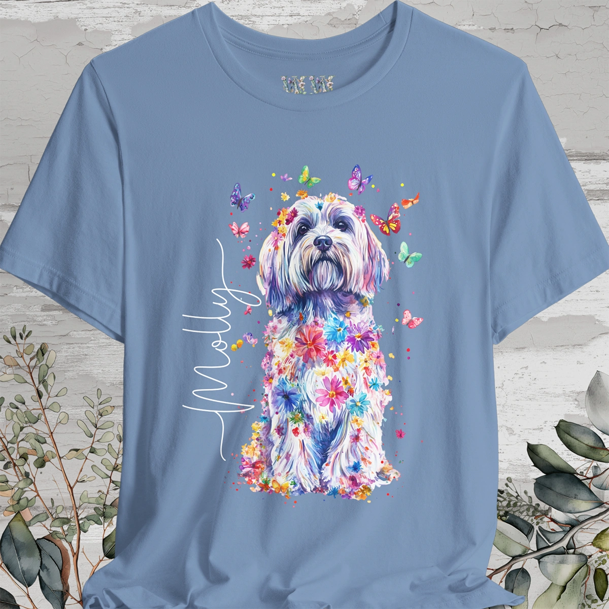 Havanese Floral Personalized T shirt